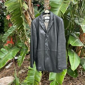 Adler, soft lamb, leather, long line or three-quarter jacket